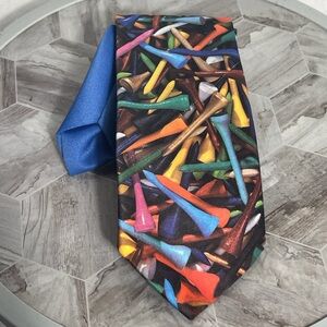 Ralph Marlin Golf Tee Novelty Tie Colorful Golf Tees Made USA Wild West